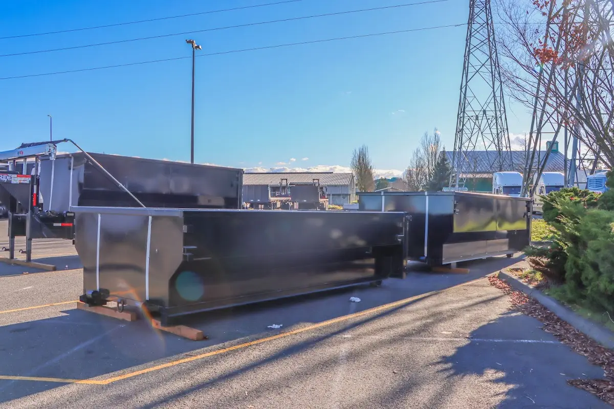 Roll-off dumpster ready for waste disposal at job site for Estate Cleanout Dumpster Rental in Marshall
